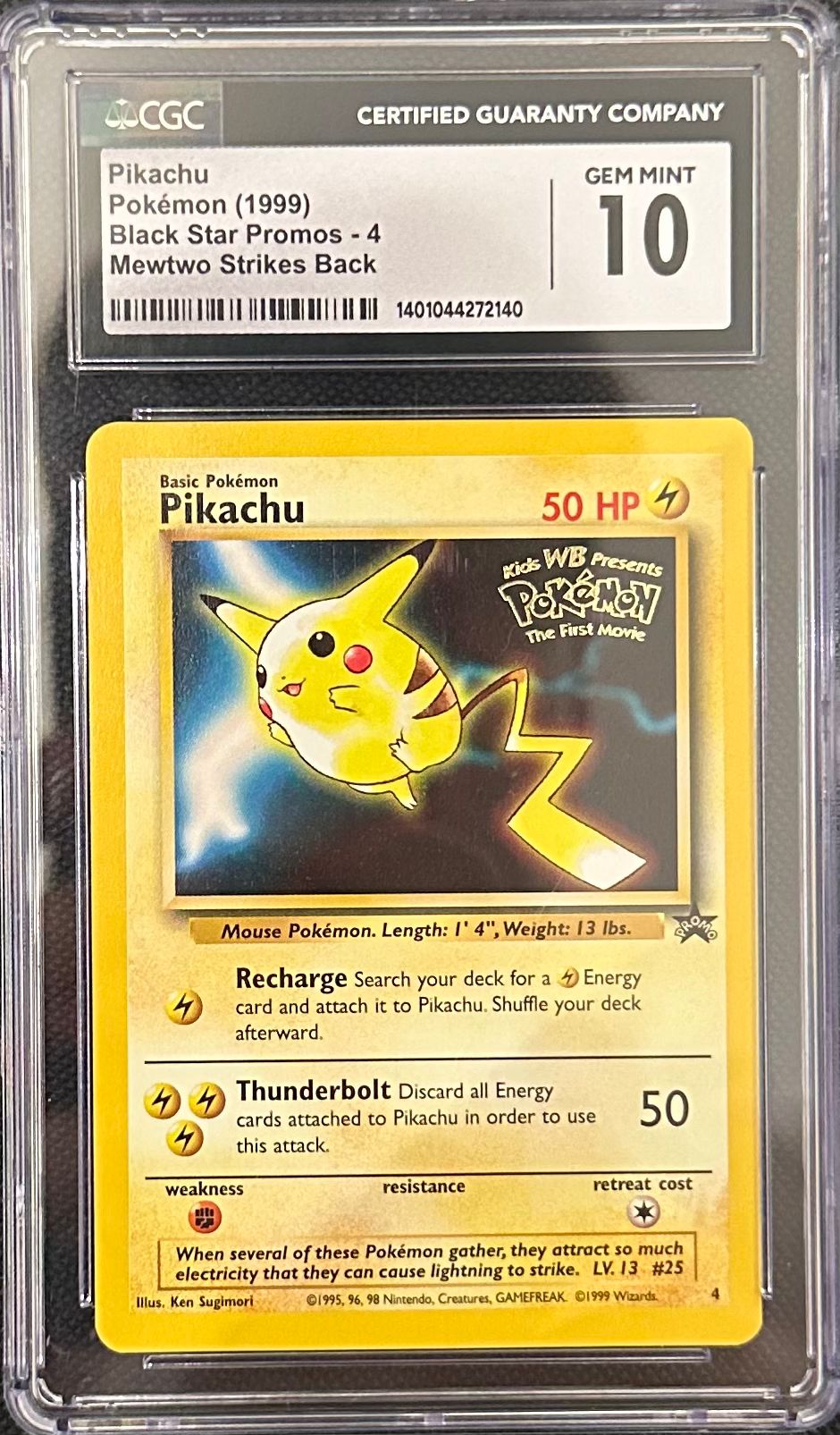 CGC10 1999 Pikachu Black Star Promos - TCG BID
