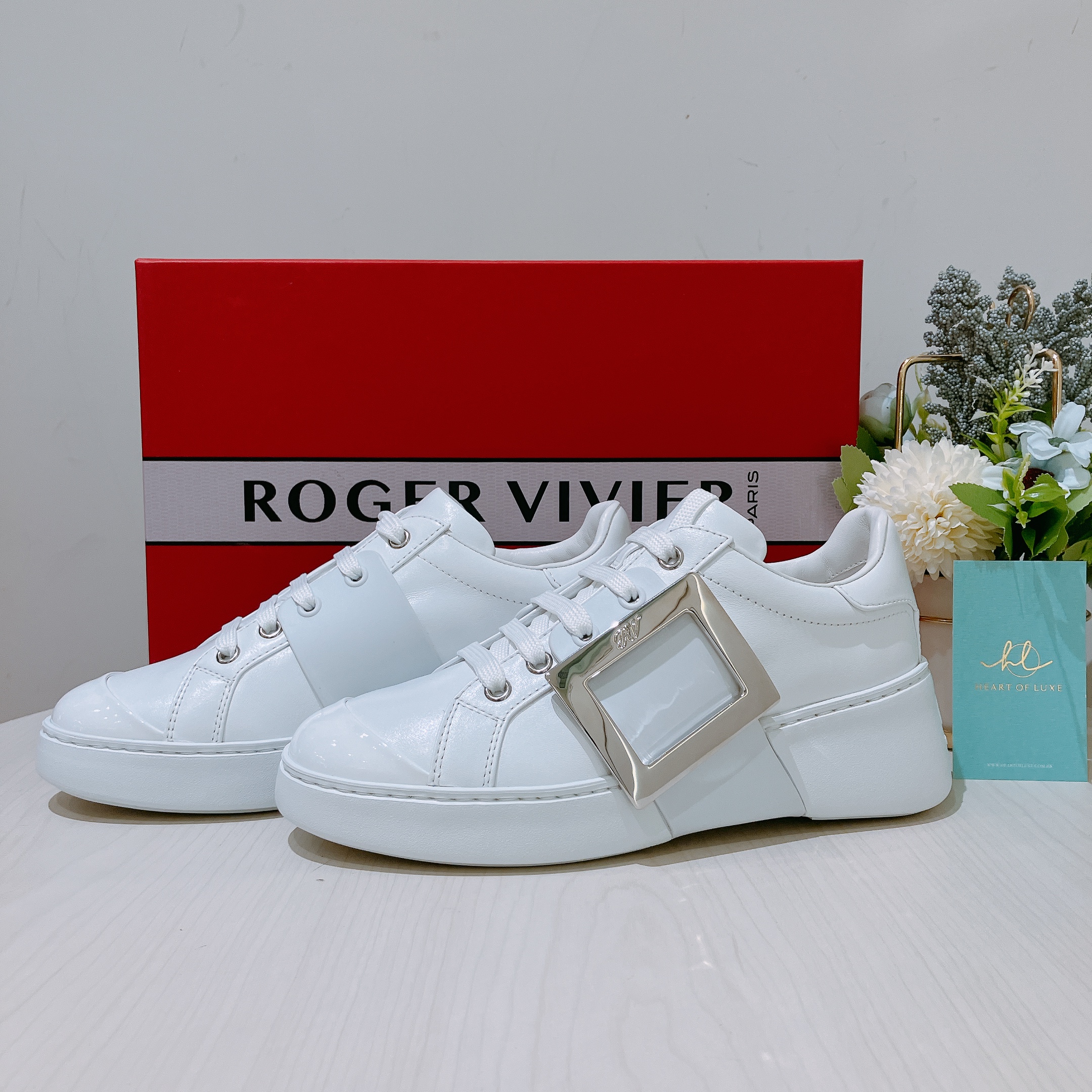 Roger Vivier Viv Skate Sneakers in Nappa Leather 35.5 [New