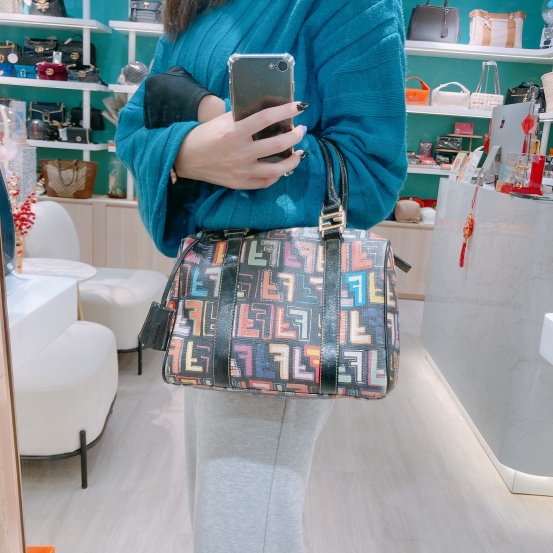Forever bauletto cloth handbag Fendi Multicolour in Cloth - 20976474