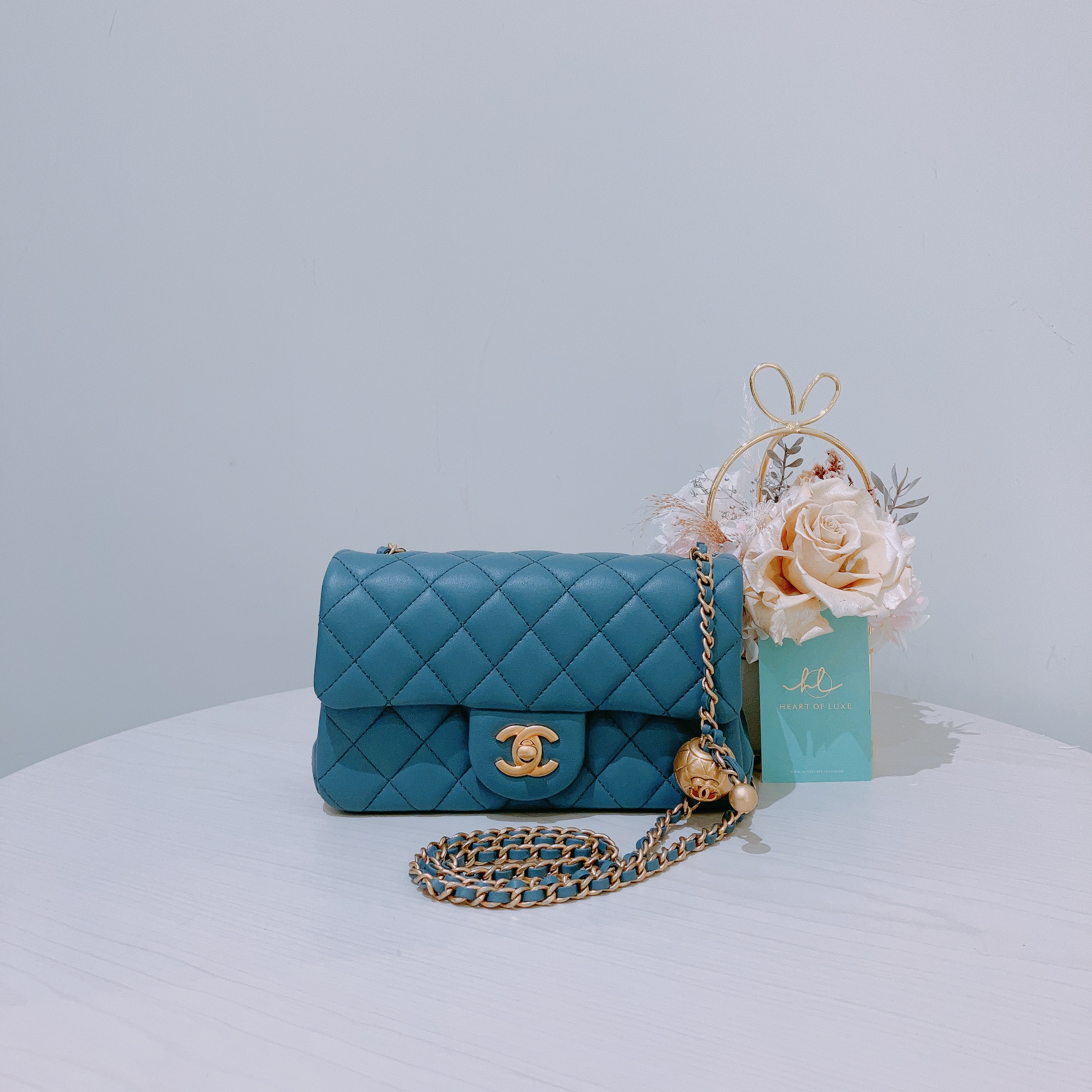 Chanel flap bag 2025 with gold ball