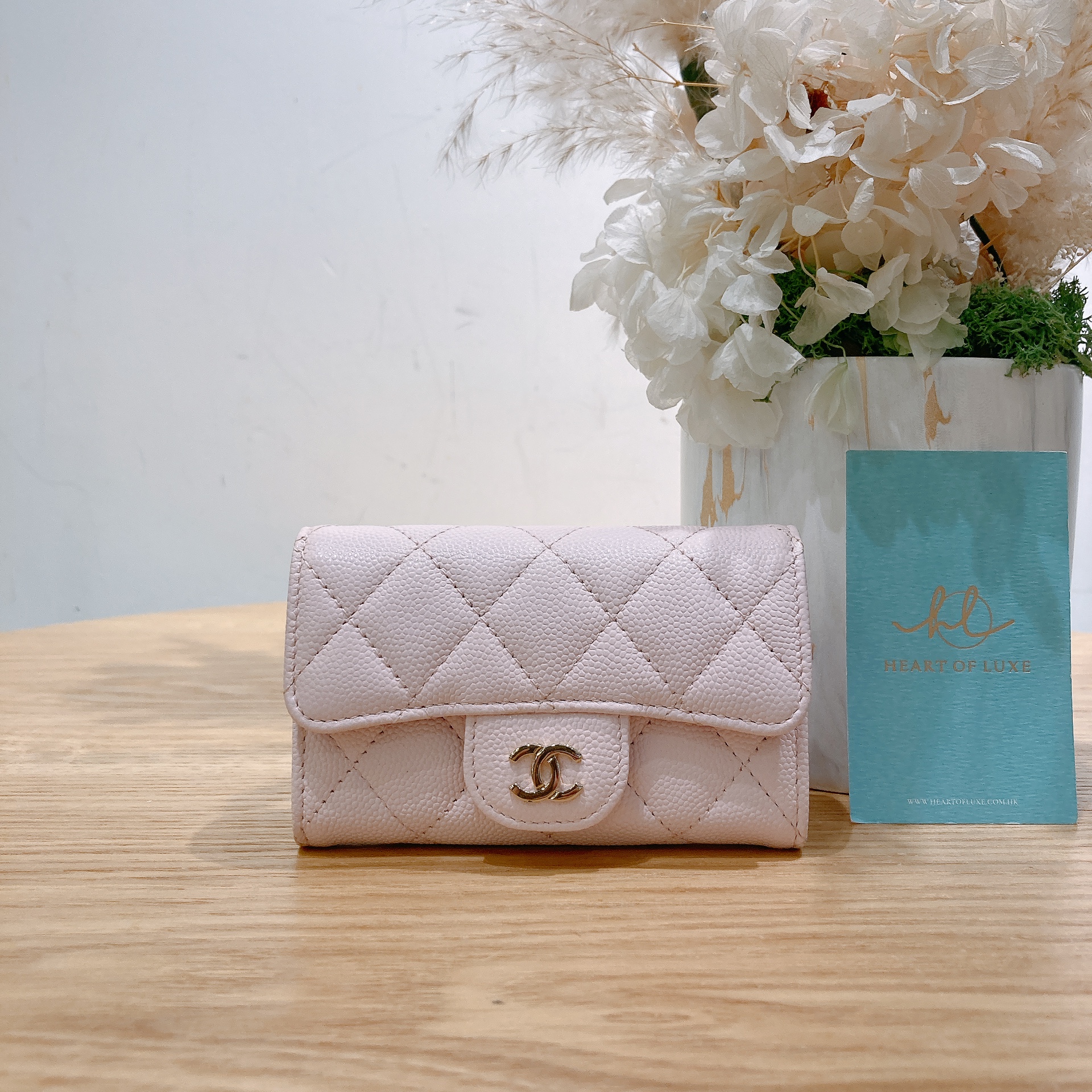Pre owned chanel card holder sale
