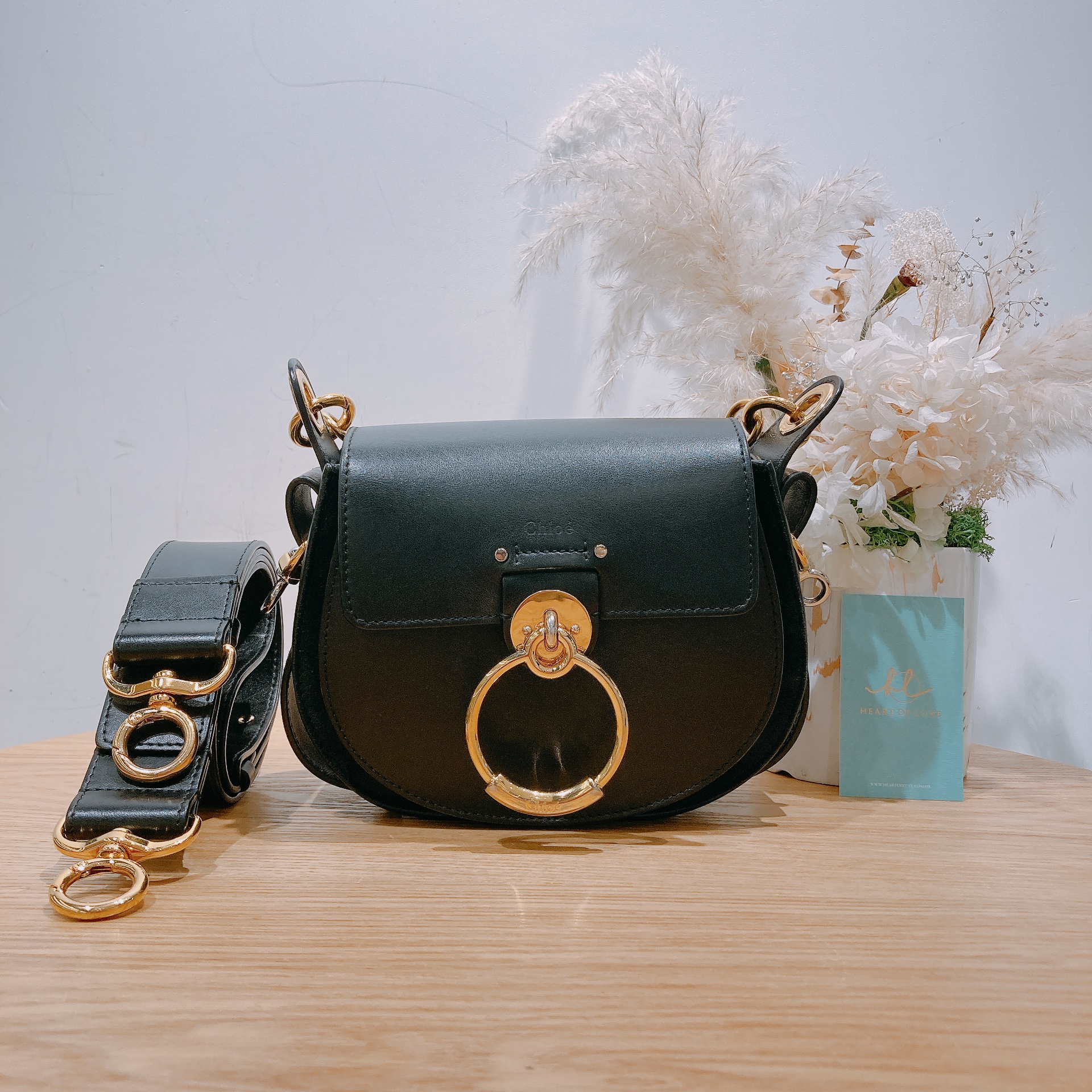 Chloe Small Tess Bag Shiny Claf Skin Pre Owned
