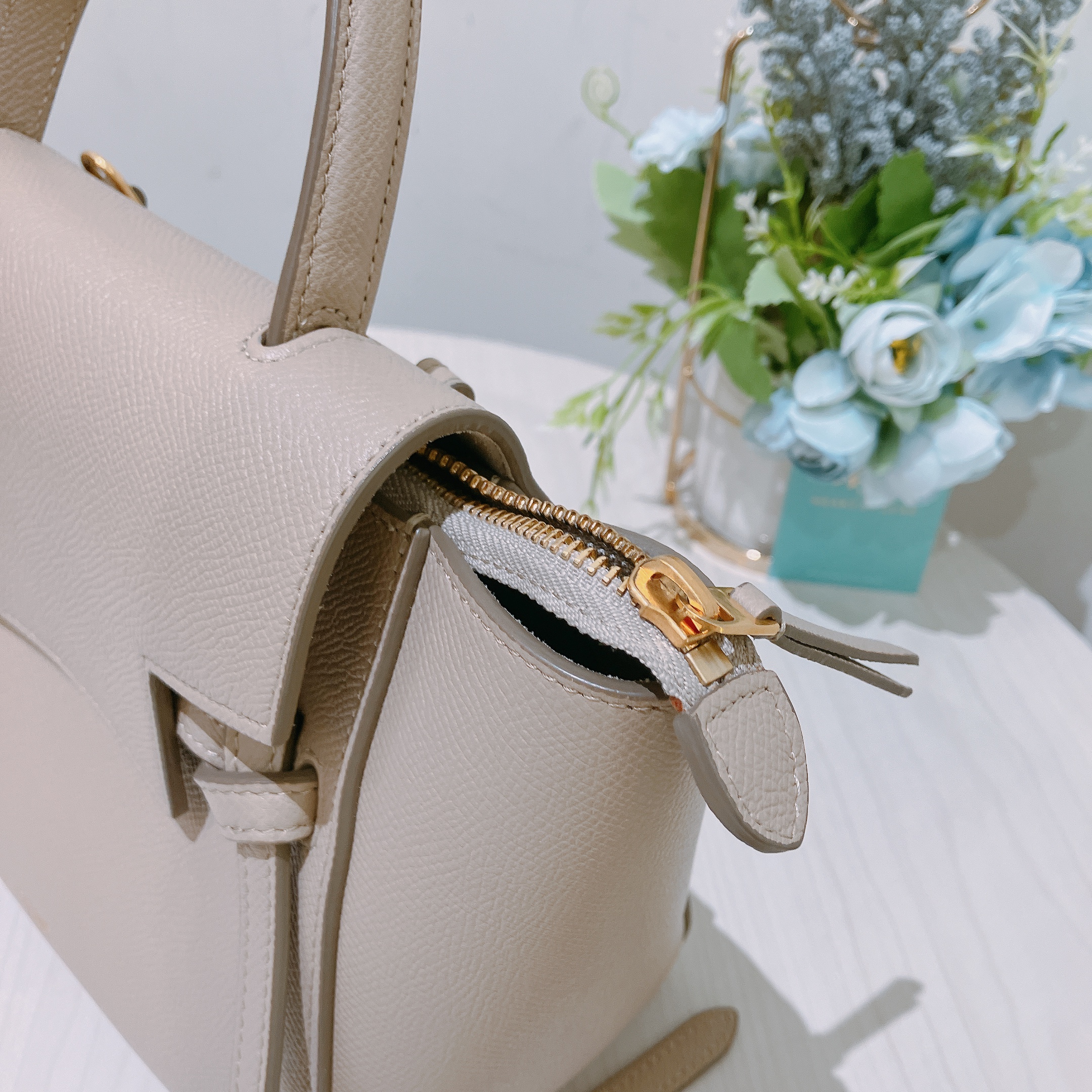Celine Belt Bag Nano Light Taupe x GHW Pre Owned
