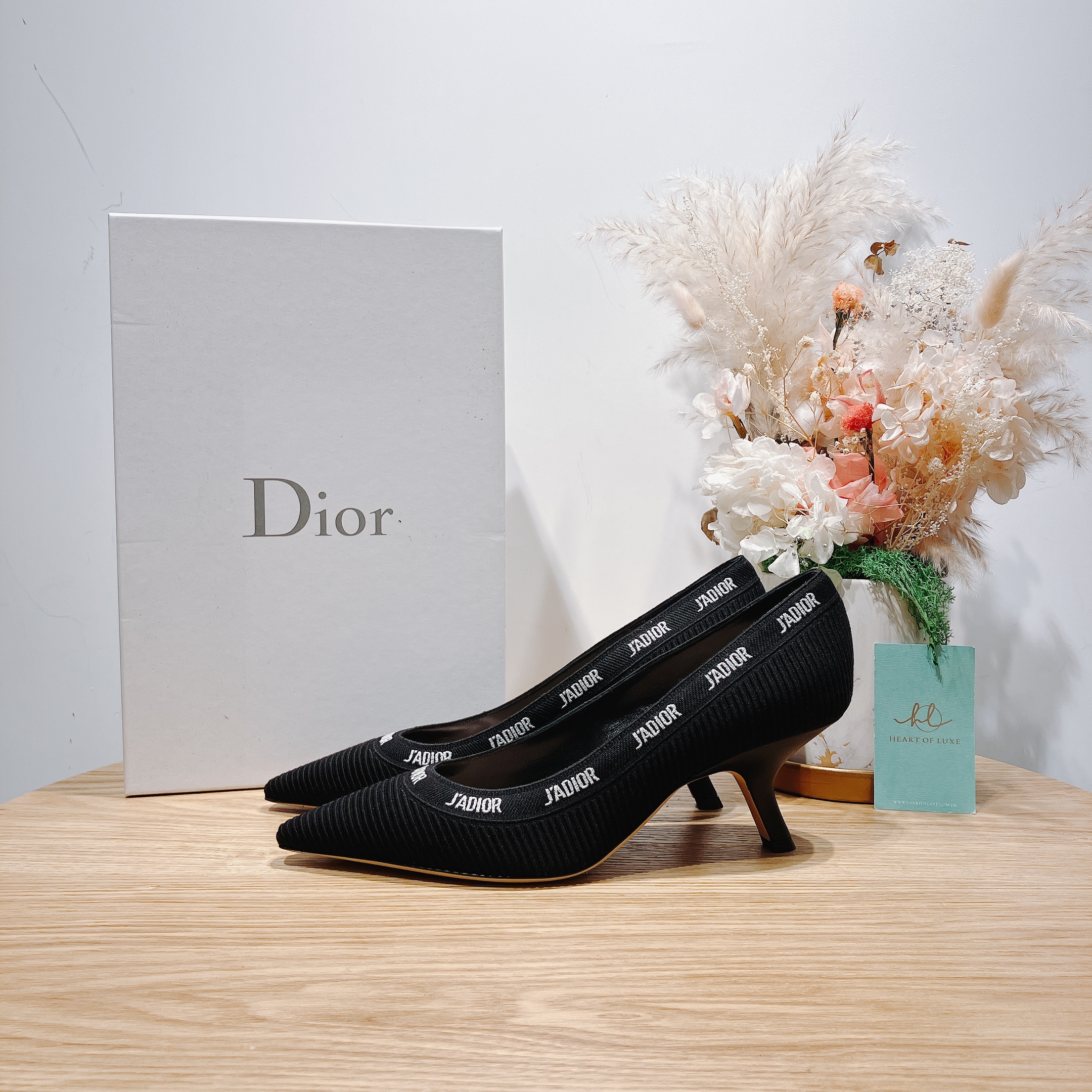 Dior Black Embroidered Cotton and Shearling Dway Heels - size 37 ASL51 –  LuxuryPromise