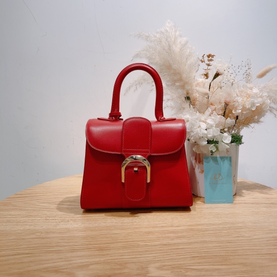 Pre-owned Delvaux Brillant Leather Handbag In Red