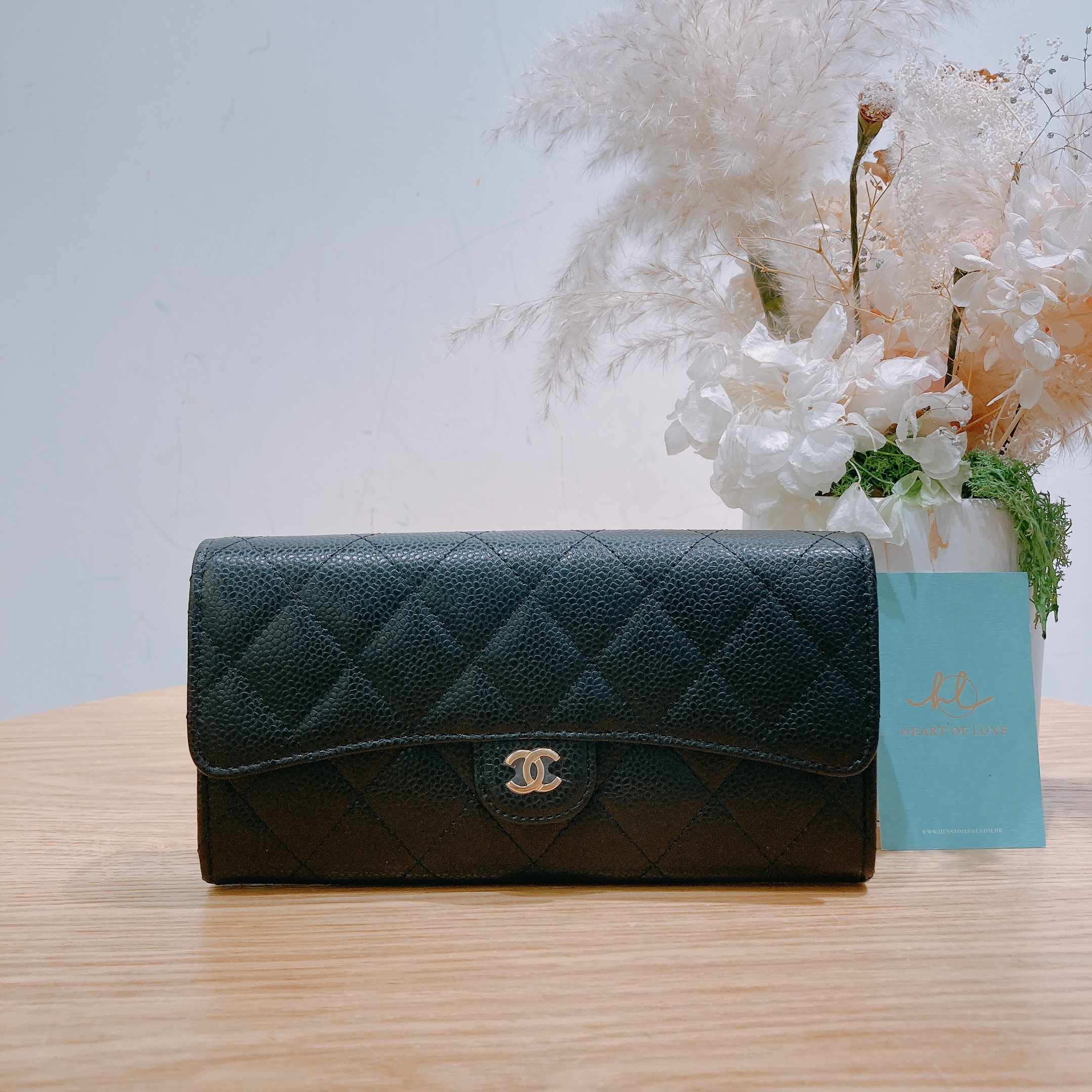 Chanel classic flap sale long wallet