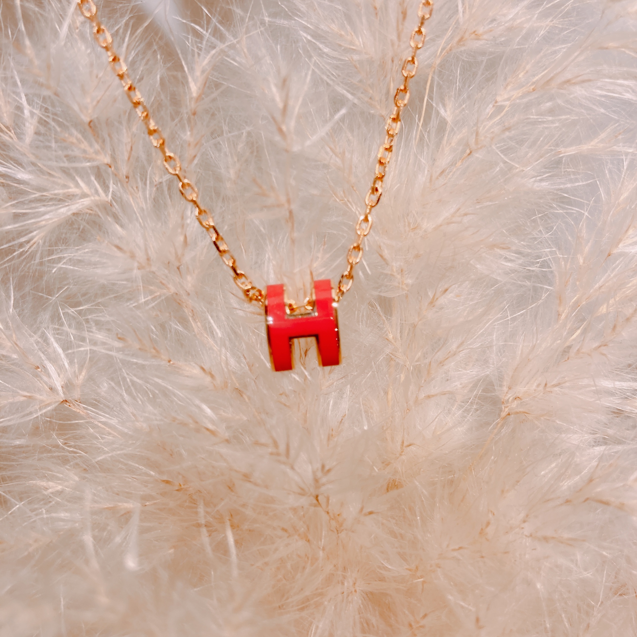 Shop HERMES POP H Mini Pop H Pendant, Marron Glace, Gold Chain by  Liebelegance | BUYMA
